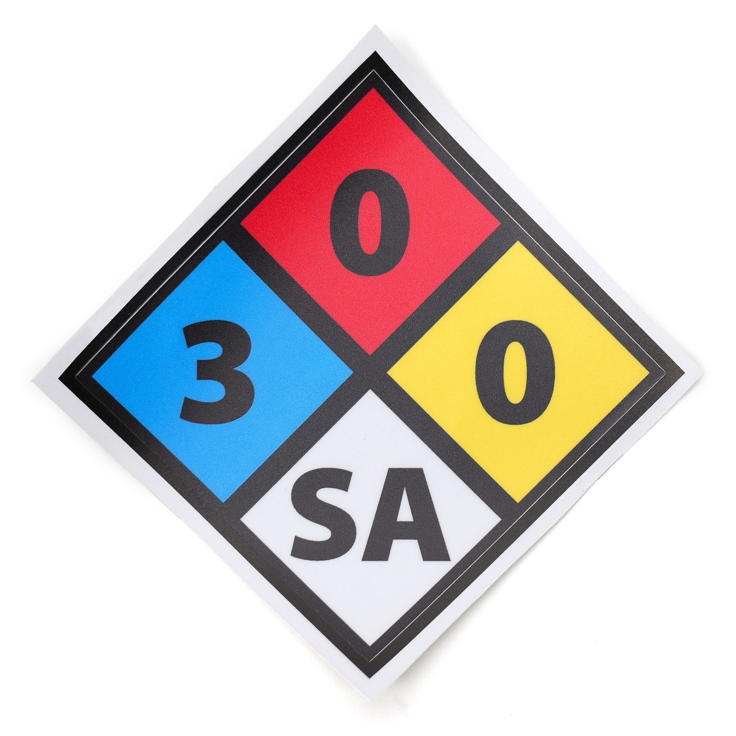 NFPA 704 SA HAZMAT Decal – 4" x 4" Vinyl Sticker for CO2 Systems