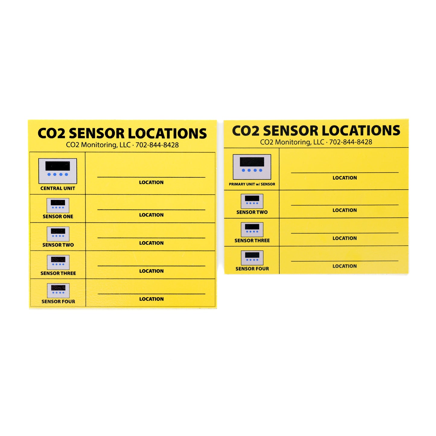 CO2 Sensor Location Board – Aerosphere® RVL01-17 Zone Mapping Sign