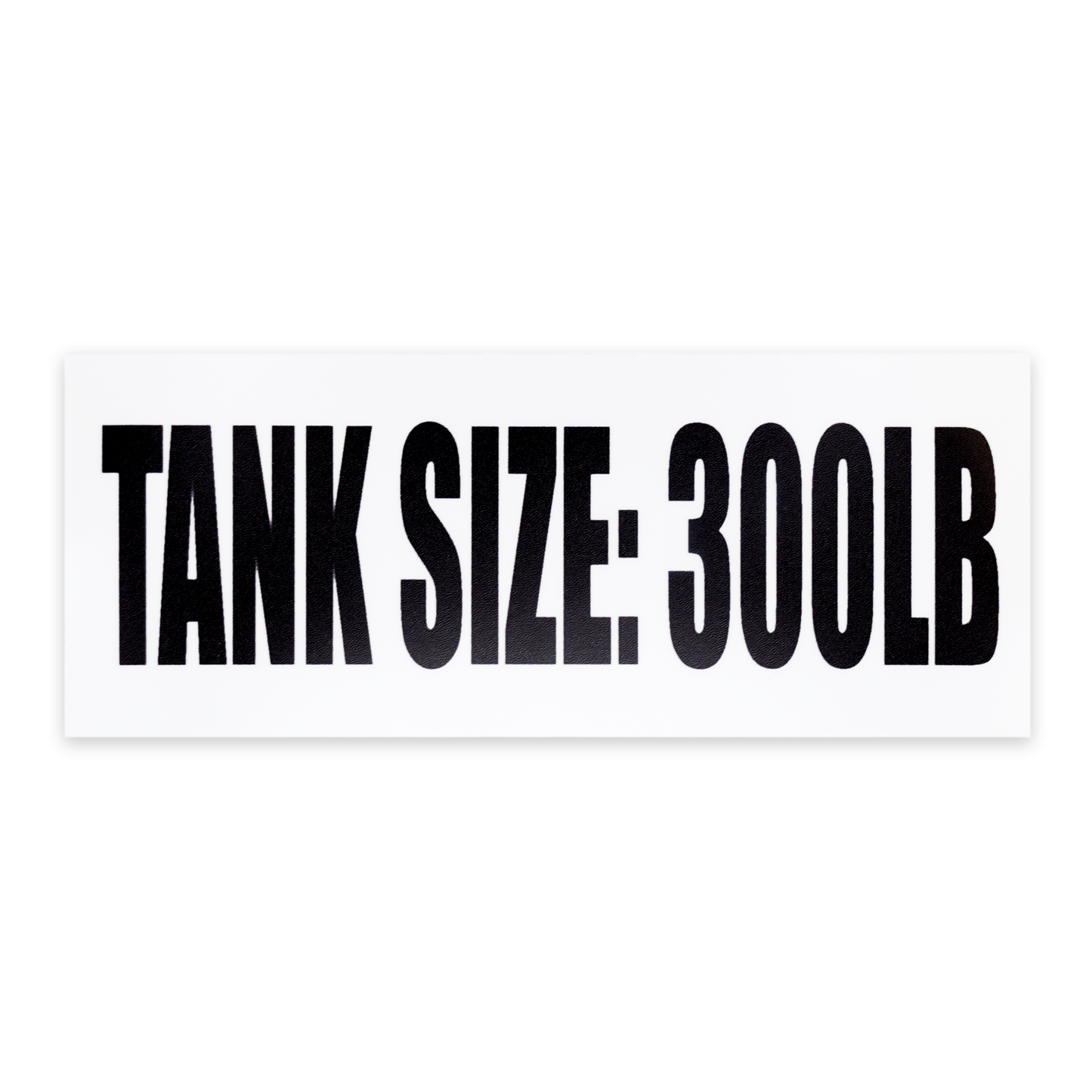 Tank Size Decal for Bulk CO2 Storage - Carbon Dioxide Fill Weight