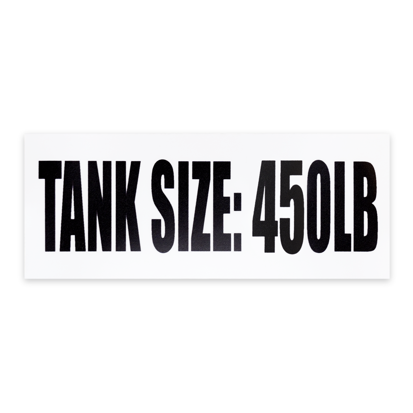 Tank Size Decal for Bulk CO2 Storage - Carbon Dioxide Fill Weight