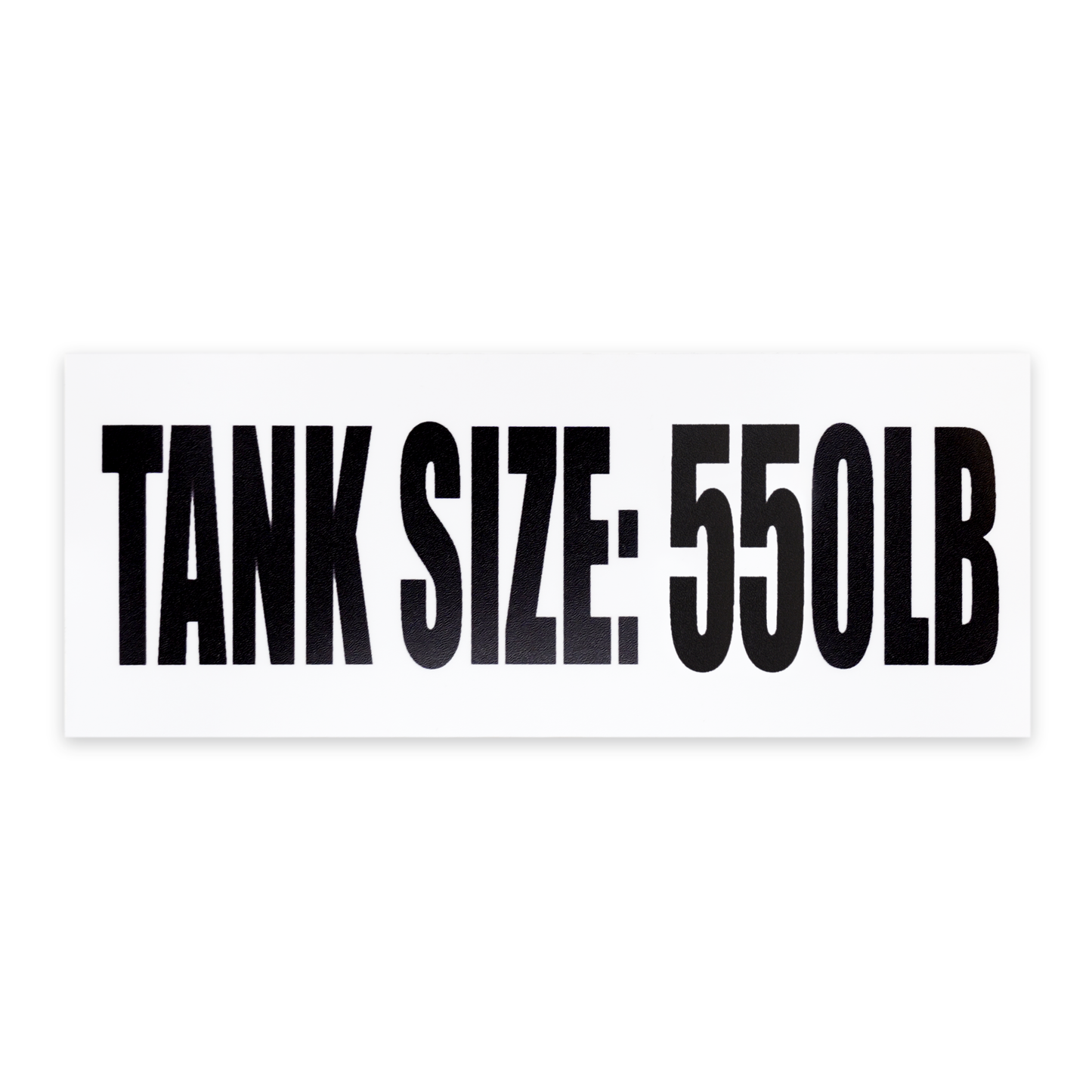 Tank Size Decal for Bulk CO2 Storage - Carbon Dioxide Fill Weight