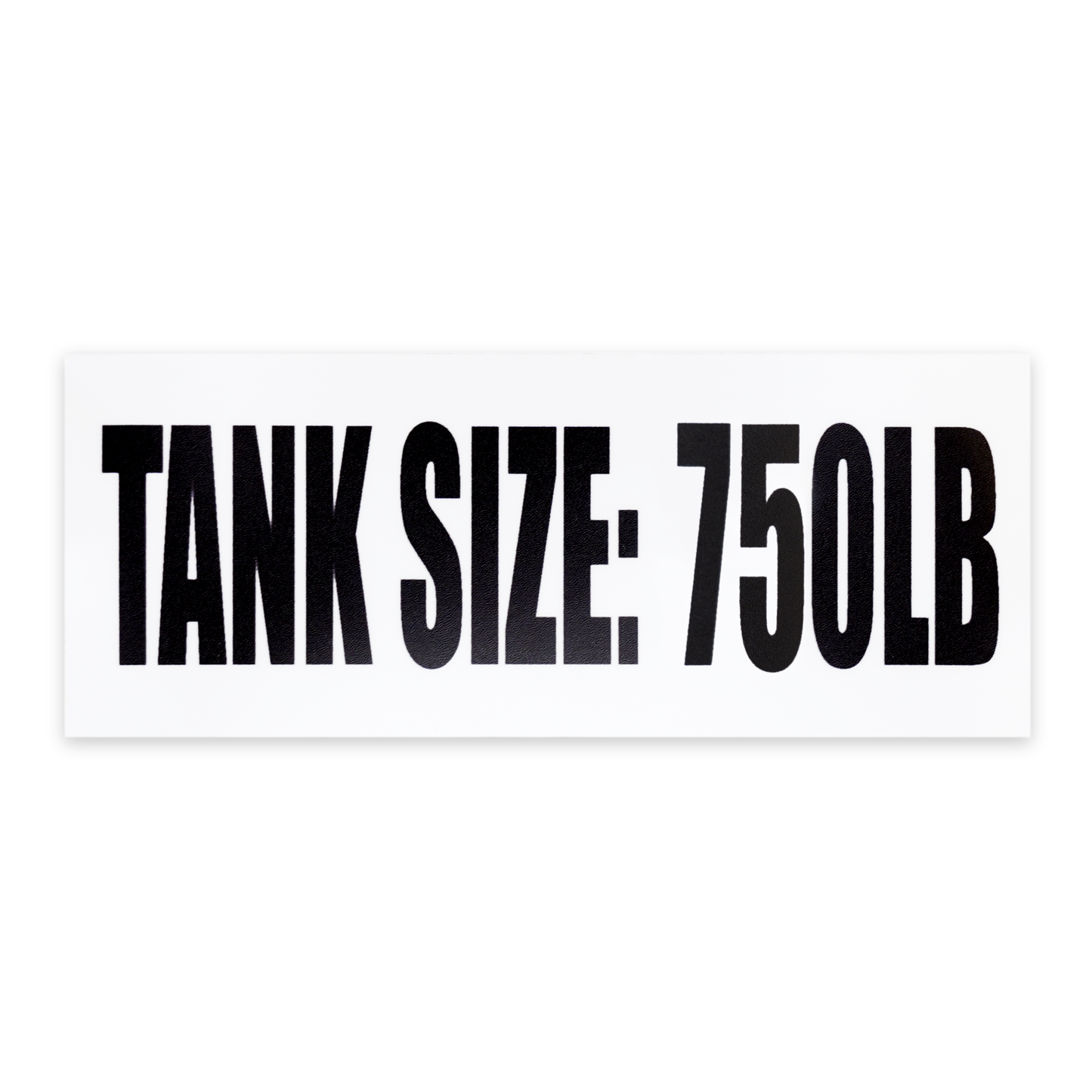Tank Size Decal for Bulk CO2 Storage - Carbon Dioxide Fill Weight