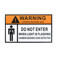 Aerosphere® WARNING CO2 DO NOT ENTER WHEN LIGHT IS FLASHING Sign