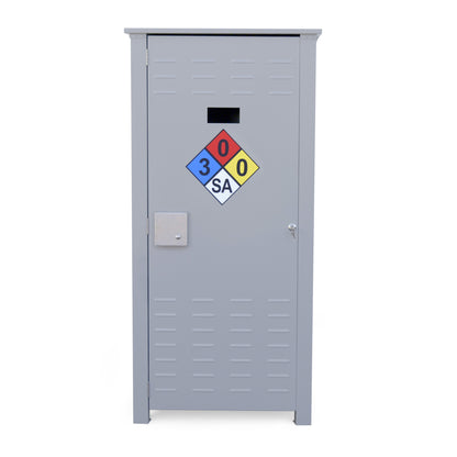 Outdoor CO2 Tank Cage – Locking Aluminum Enclosure for 750lb Tanks – Includes Hardware