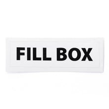 FILL BOX Decal – Adhesive Label for CO2 Refill Stations