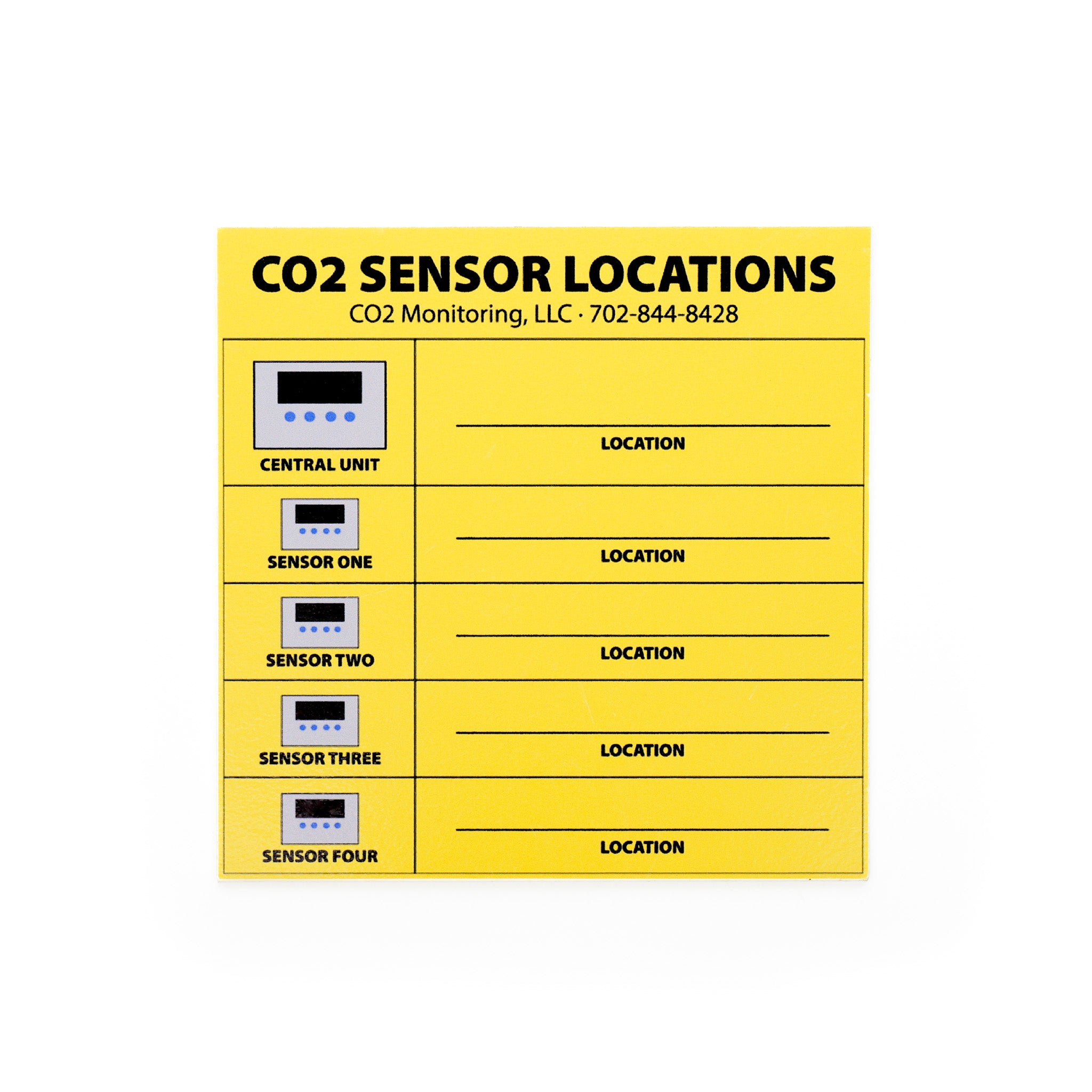 O2 Sensor Safety Signage CO2 Safety Signs for Compliance & Awareness - Aerosphere® – Aerosphere ...