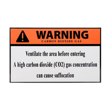 Ventilate Area Warning Carbon Dioxide Gas Sign