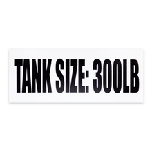 CO2 Bulk Tank Size 300LB Sticker
