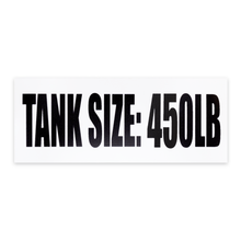 CO2 Bulk Tank Size 450LB Sticker