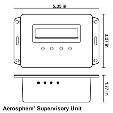 Aerosphere® Supervisory Unit Monitor CO2 Gas Leak Detection System Dimensions Diagram