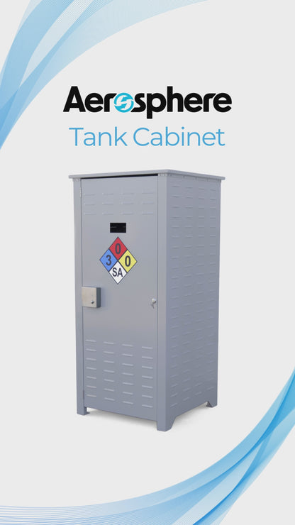 Jaula exterior para tanque de CO2 – Caja de aluminio con cerradura para tanques de hasta 340 kg – Incluye tornillería